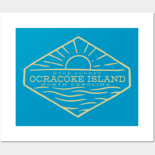 Ocracoke Island, NC Summertime Vacationing Sunrise Ocean Posters and Art